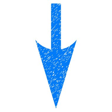 Aşağı ok grenli doku simgesi keskin