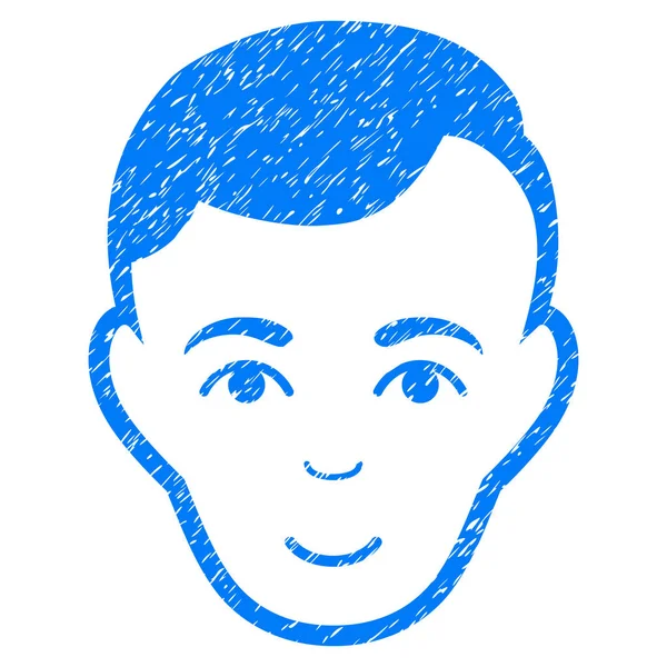 Чоловік обличчя Гранітна текстура іконка — стоковий вектор