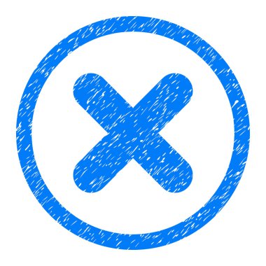 Yuvarlak simge lastik damgası iptal