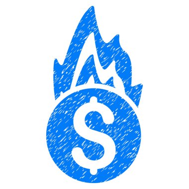 Yangın hasarı grenli doku simgesi