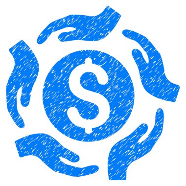 Para bakım el grenli doku simgesi