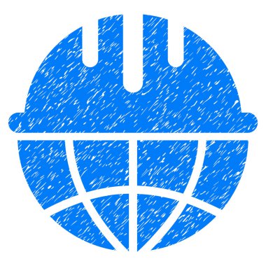 Küresel güvenlik kask grenli doku simgesi