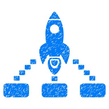 Uzay roketi işbirliği grenli doku simgesi