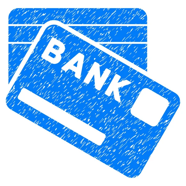 Bankovní karty zrnitá struktura ikona — Stockový vektor