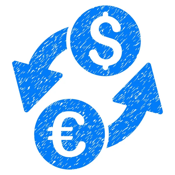 Euro Dólar Câmbio Grainy Texture Icon — Vetor de Stock