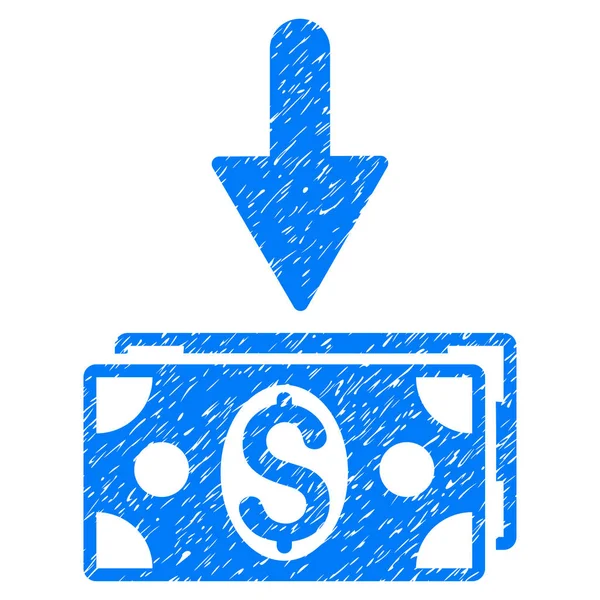Obtenir des billets en dollars Icône texture granuleuse — Image vectorielle