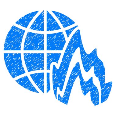 Küresel yangın grenli doku simgesi