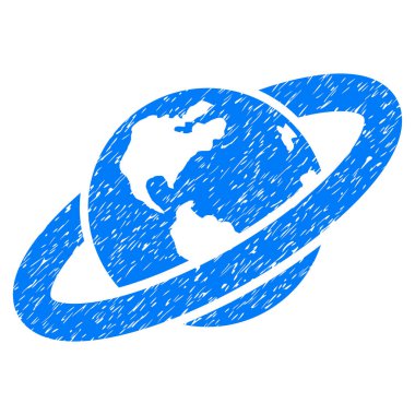 Halkalı gezegen grenli doku simgesi