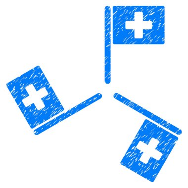 Hastane bayrakları grenli doku simgesi