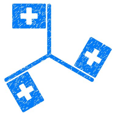 Hastane bayrakları grenli doku simgesi