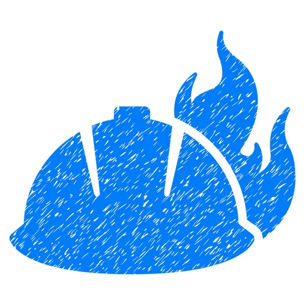Casco da fuoco icona di texture granulosa — Vettoriale Stock