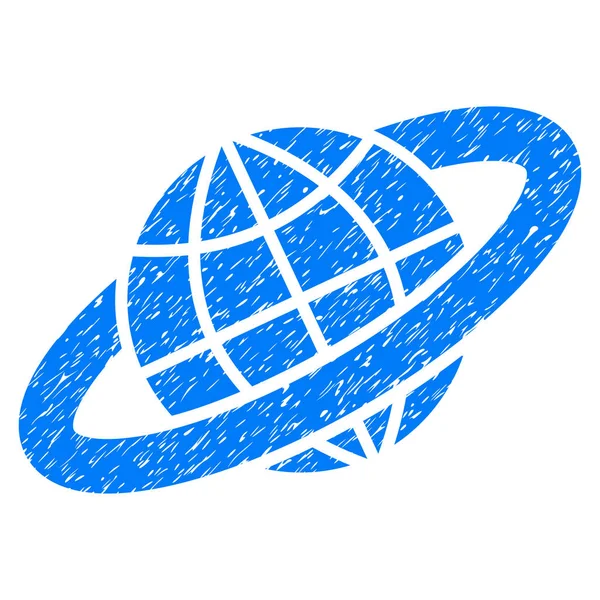 Anillo Planetario Textura Grainy Icono — Vector de stock