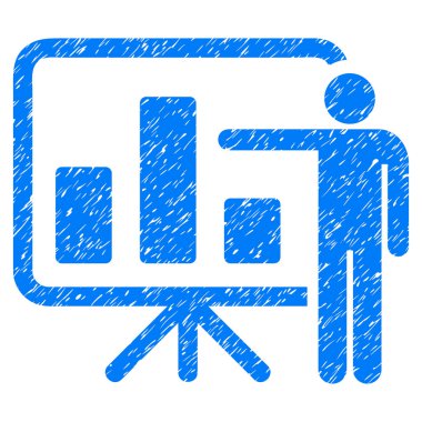 Çubuk grafik sunum grenli doku simgesi