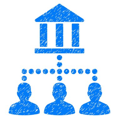 Banka istemci bağlantıları grenli doku simgesi