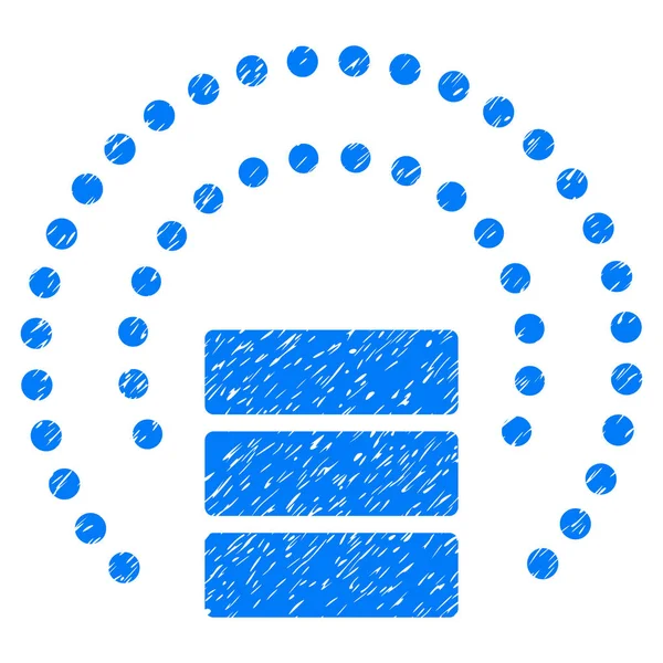 Base de dados Esfera Escudo Grainy Texture Icon — Vetor de Stock