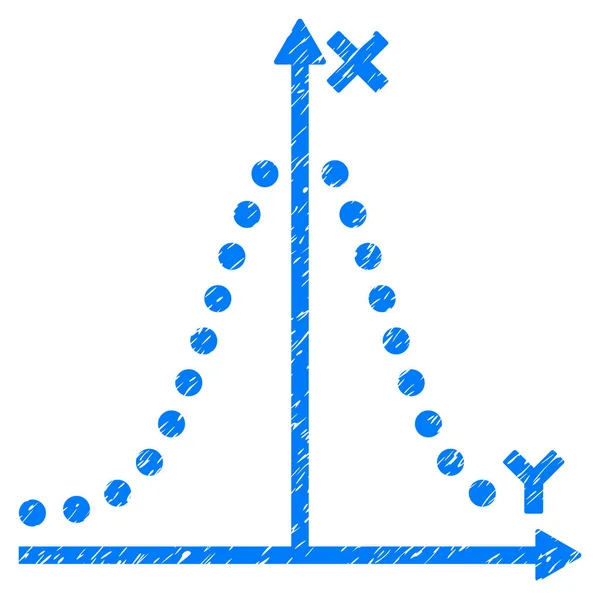 Gauß plot körnige Textur Symbol — Stockvektor