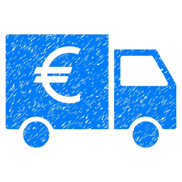 Euro Car Grainy Texture Icono — Vector de stock