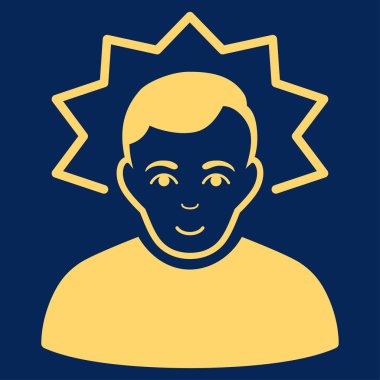 Mucit düz vektör simgesi