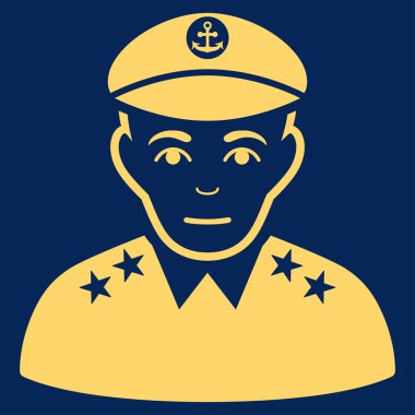 Askeri Kaptan düz vektör simgesi