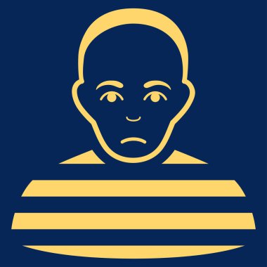 Mahkum düz vektör simgesi