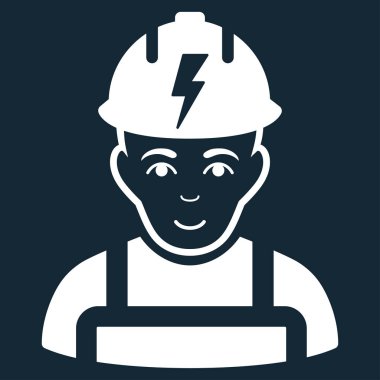 Elektrikçi düz vektör simgesi