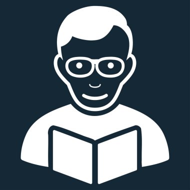 Okuyucu düz vektör simgesi