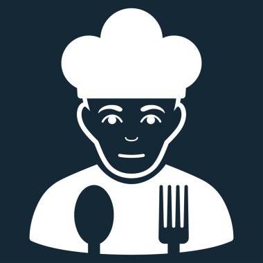 Üzgün Cook düz vektör simgesi