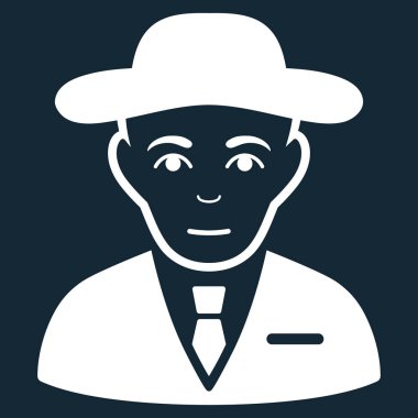 Gizli Servis ajanı düz vektör simgesi