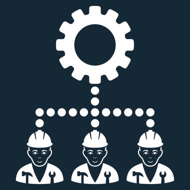 Servis personeli düz vektör simgesi