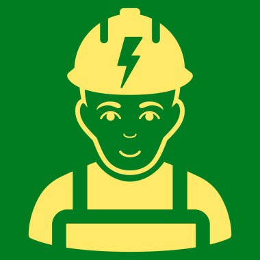 Elektrikçi düz vektör simgesi