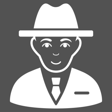 Ajan düz vektör simgesi