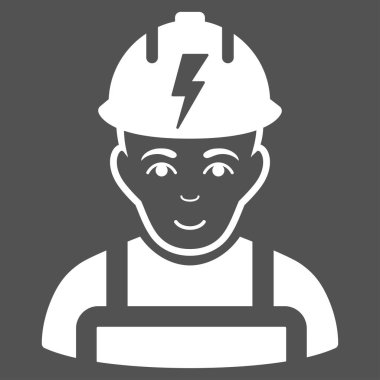 Elektrikçi düz vektör simgesi