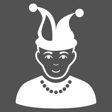 Aptal düz vektör simgesi