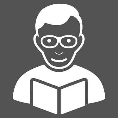 Okuyucu düz vektör simgesi