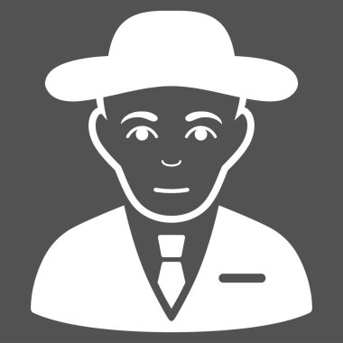 Gizli Servis ajanı düz vektör simgesi