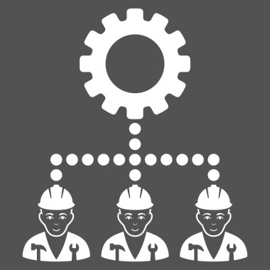 Servis personeli düz vektör simgesi