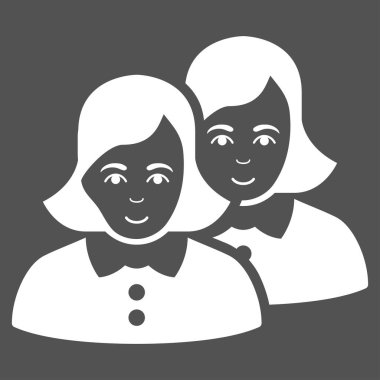 Kadın düz vektör simgesi