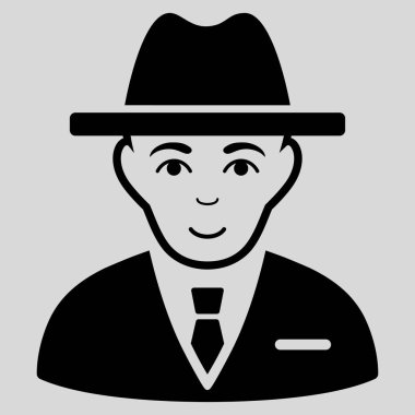 Ajan düz vektör simgesi