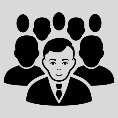 Kalabalık düz vektör simgesi