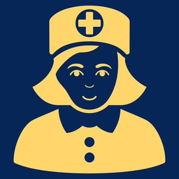 Nurse Flat Vector Icon — Stock Vector