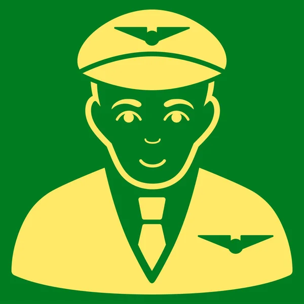 Icono piloto de vector plano — Vector de stock