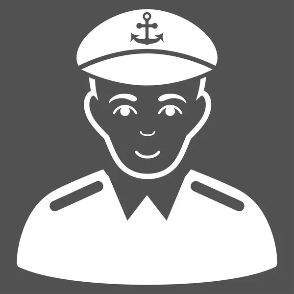 Captain Flat Vector Icon — Stock Vector