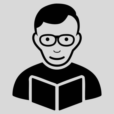 Okuyucu düz vektör simgesi