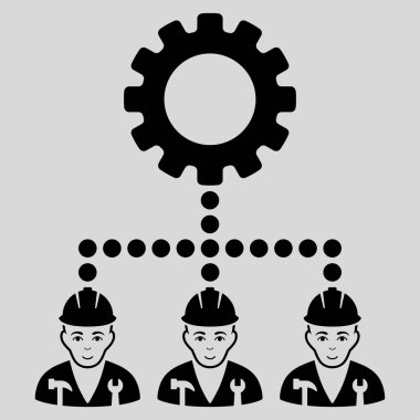 Servis personeli düz vektör simgesi