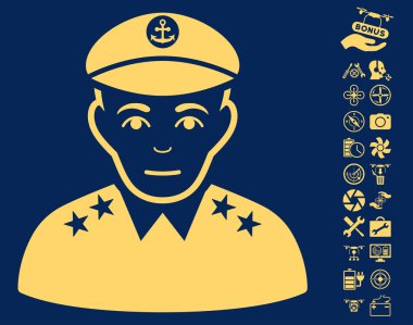 Hava Drone askeri Kaptan simgesiyle Bonus araçları