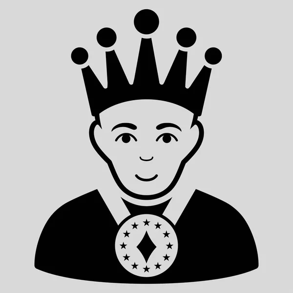Król z płaskim wektor ikona — Wektor stockowy