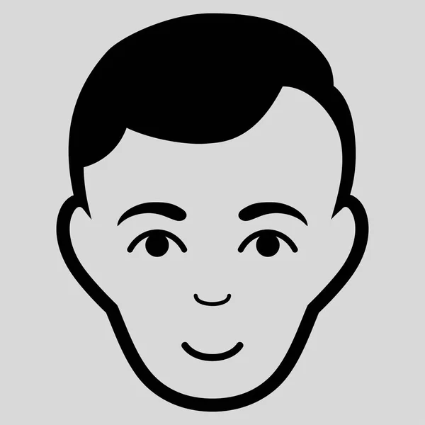 Icône vectorielle plate de visage d'homme — Image vectorielle