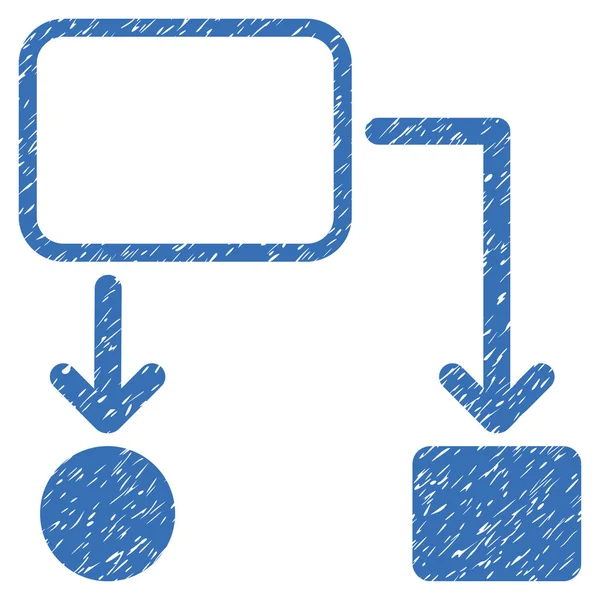 Flowchart Scheme Grainy Texture Icon — Stock Vector