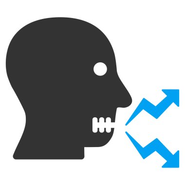 Kızgın kişi Not düz vektör simgesi