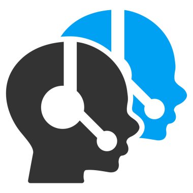 Çağrı merkezi operatörleri vektör simge düz